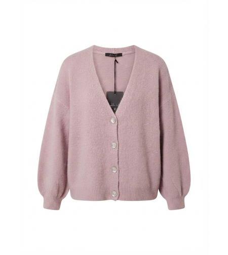 ANGORA & WOOL CARDIGAN IN DUSTY PINK
