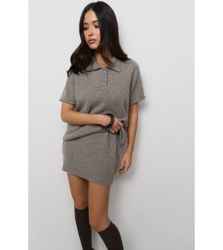 WOOL T-SHIRT WITH COLLAR