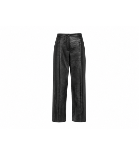 LEATHER CROCO TROUSERS