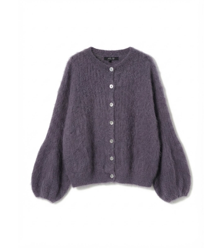 FLUFFY CARDIGAN IN LILAC