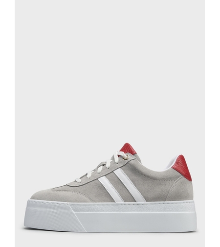 PLATFORM SNEAKERS – GREY & RED