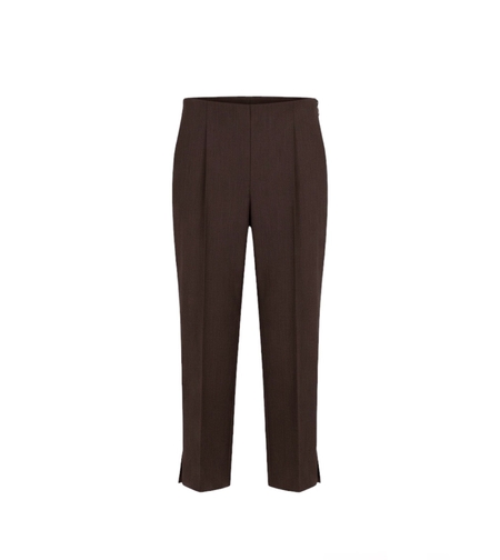 BROWN TAILORED CAPRI PANTS