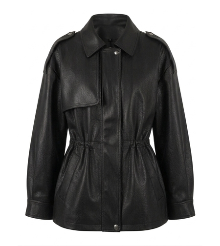 FAUX LEATHER JACKET IN BLACK