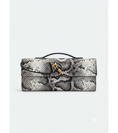 LEATHER CLUTCH IN PYTHON PRINT