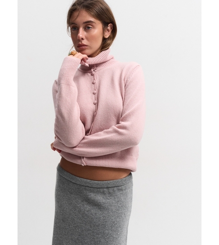 LIGHT PINK WOOL CARDIGAN