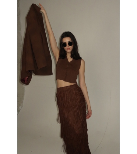 RIANO SKIRT IN BROWN