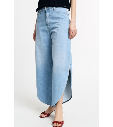 WIDE LEG SPLIT HEM JEANS
