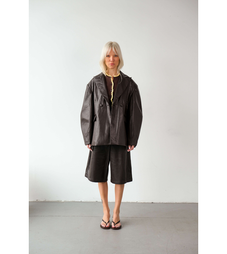 TEXTURED FAUX LEATHER JACKET