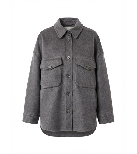 WOOL BLEND OVERSHIRT IN GREY