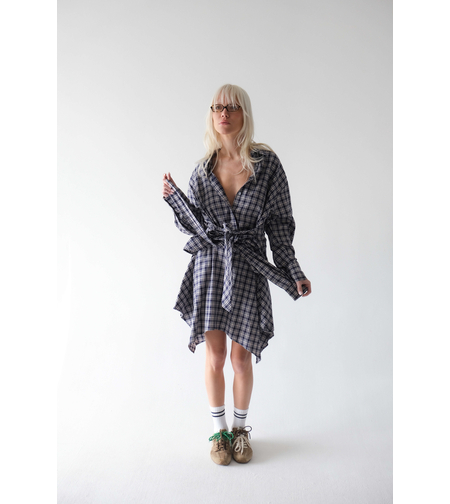 CHECKERED ASYMMETRIC CO-ORD SET