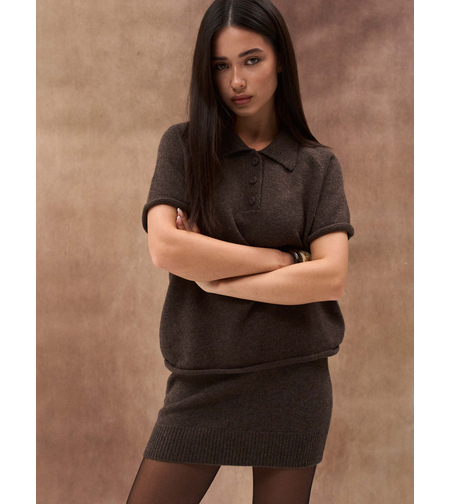 Mocha Wool Polo