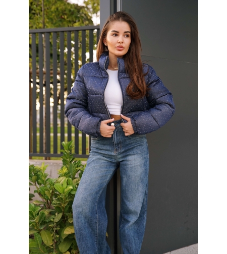 Дамско късо яке с точки