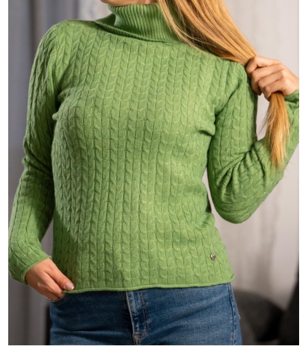 Поло със сърчице осморка -зелено