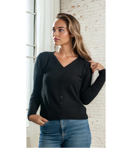 Жилетка шпиц плетиво -черно