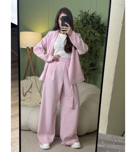 Дамски елегантен костюм Grace Line-розово