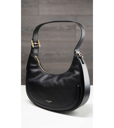 Елегантна дамска чанта тип „Hobo“-черно