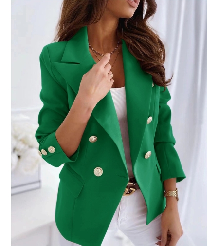 Сако с хастар с копчета - зелено
