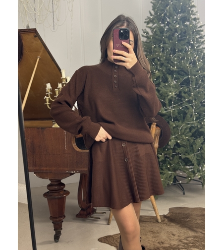 Плетен комплект Soft Ease-кафяво