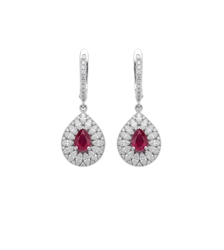 1.64 k  Обеци с рубини и диаманти