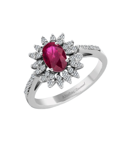 1.18 Ring with ruby and diamonds