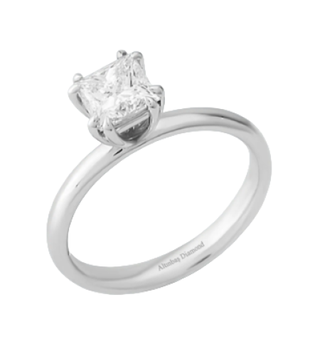 0.70 ct Princess cut diamond ring