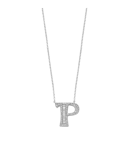 0.23 k Letter necklace with diamonds