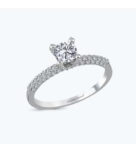 0.69 ct White gold ring with diamonds