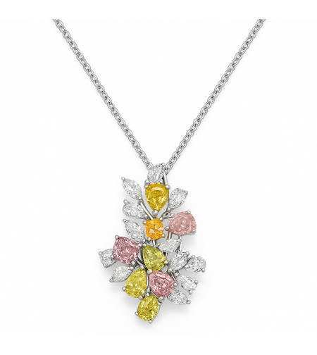 1.71 к Пръстен с цветни диаманти