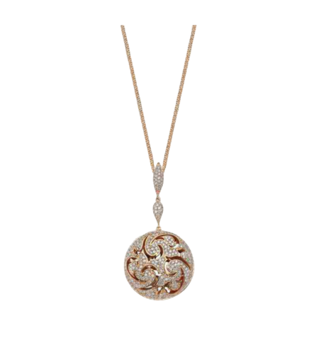 2.27 к Ожерелье из розового золота с бриллиантами