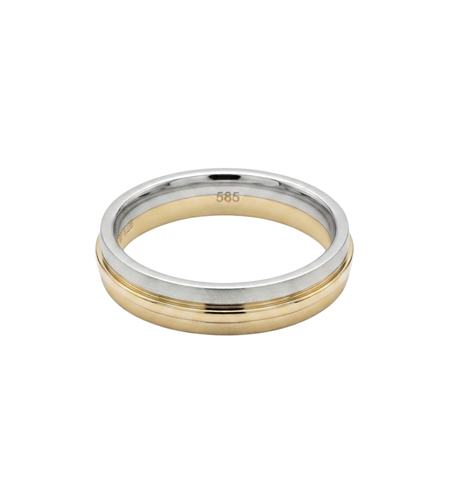 2.50 grams White and yellow gold ring