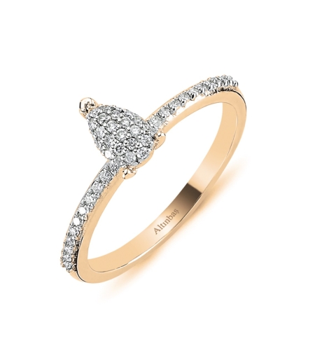 0.17 к Кольцо с бриллиантом из розового золота