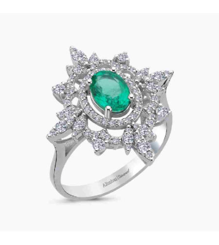 1.30 k Emerald and diamond ring