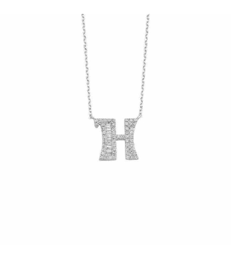 0.30 k Letter necklace with diamonds