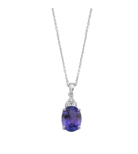 4.88 ct Tanzanite and diamonds necklace
