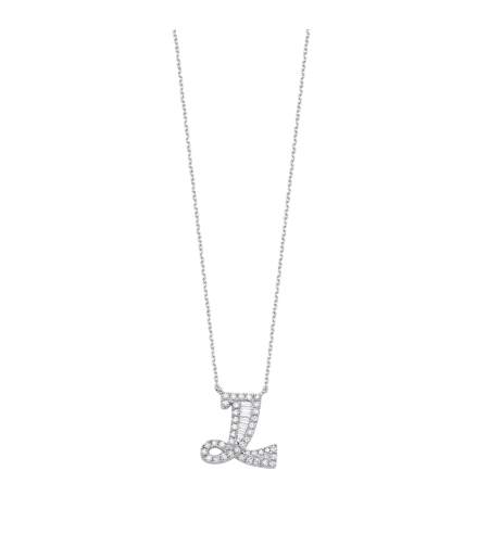 0.23 ct Diamond Letter Necklace