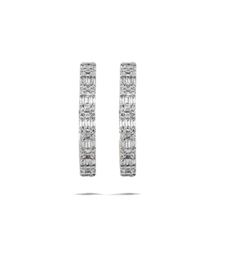 0.80 k Baguette diamond earrings