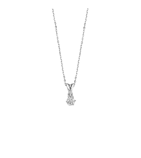 0.15 ct One diamond classic necklace
