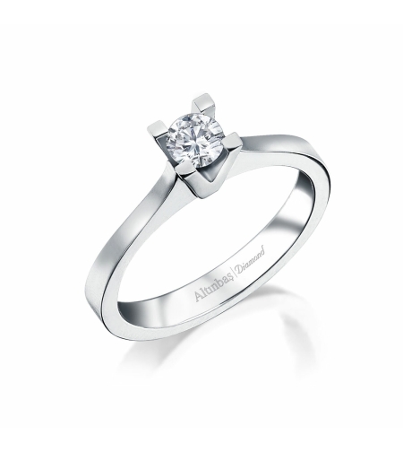 0.38 k White gold diamond ring