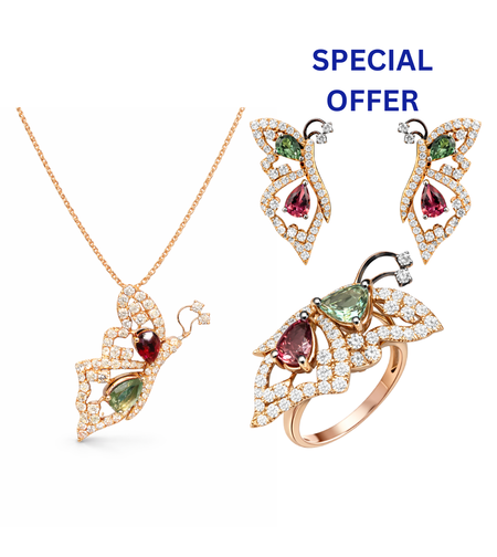 14.23 к Сет с бриллиантами из розовое золото