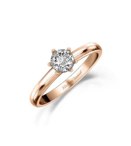 0.24 ct Diamond ring in rose gold