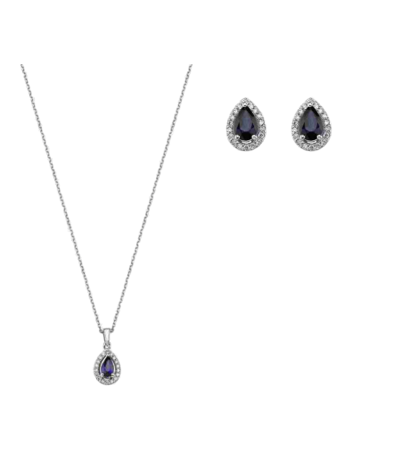 1.77 ct Set with sapphires and diamonds