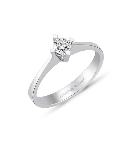 0.47 ct White gold diamond ring