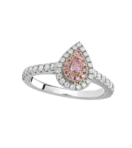 0.47 ct Pink diamond drop ring