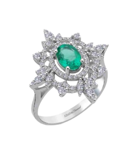 1.30 к Пръстен със смарагд и диаманти