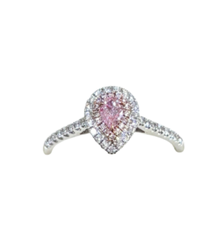 0.47 ct Pink diamond drop ring