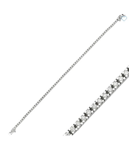2.00 ct White gold diamond bracelet
