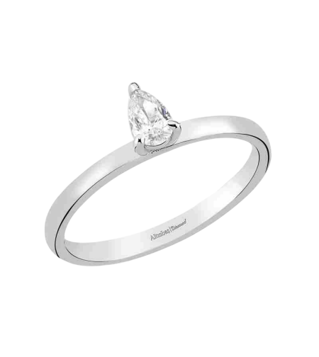 0.80 ct Pear shaped diamond ring