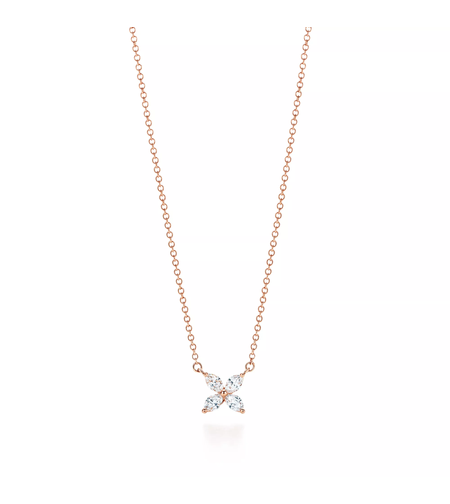 0.64 ct Diamond necklace in rose gold