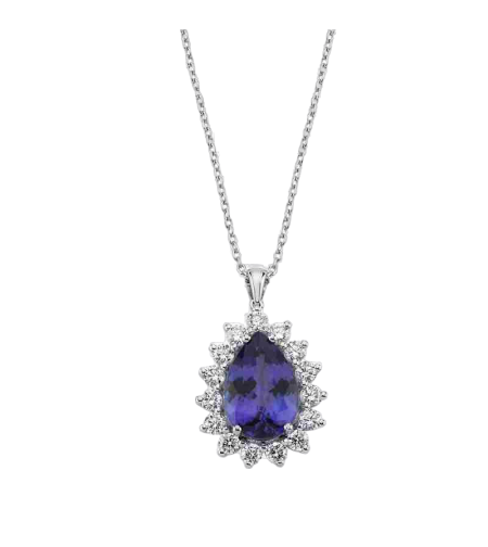 5.70 ct Tanzanite and diamonds necklace