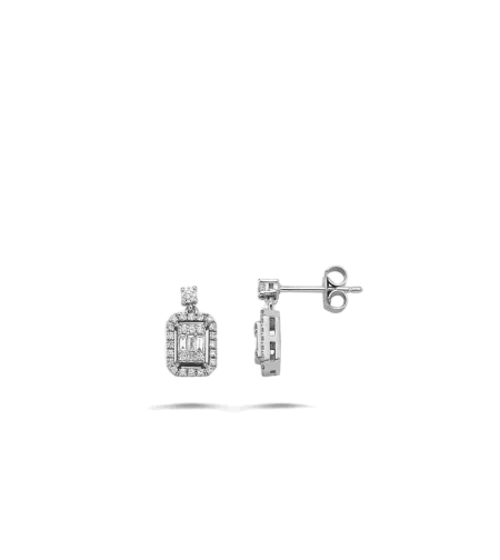 0.41 ct Baguette diamond earrings